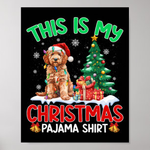 Poster Este É O Meu Cachorro De Goldendoododle De Natal