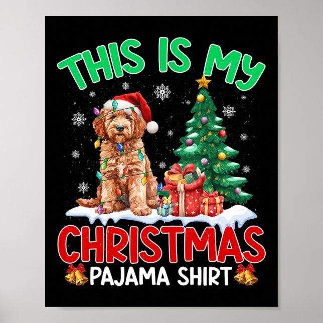 Poster Este É O Meu Cachorro De Goldendoododle De Natal (Frente)