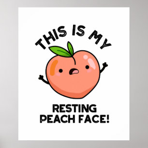Poster Este É O Meu Carinho De Paz Engraçado Com Frutas E