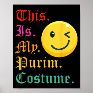 Poster Este é o meu disfarce de purim judaico engraçado