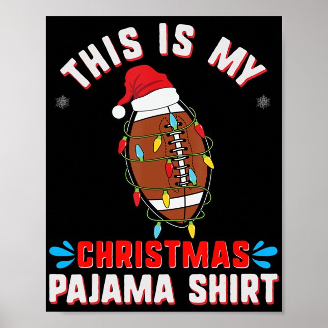 Poster Este é o meu fã de futebol do Natal Pajama (Frente)