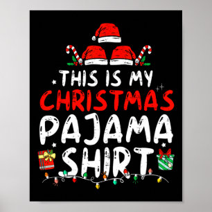 Poster Este É O Meu Natal Pajama Engraçado Homens Do Xmas