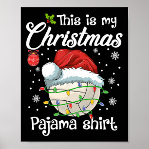 Poster Este É O Meu Natal Pajama Esporte De Voleibol