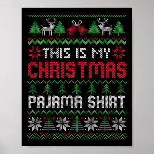 Poster Este É O Meu Natal Pajama Lights Family Matando