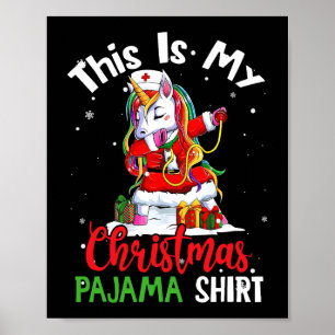 Poster Este É O Meu Natal Pajama Papais noeis Engraçados 
