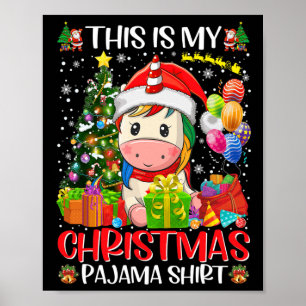Poster Este É O Meu Natal Unicorn Xmas Mulheres Famílias