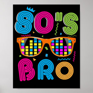 Poster Este é o meu partido Bro Neon anos 80 90 dos anos