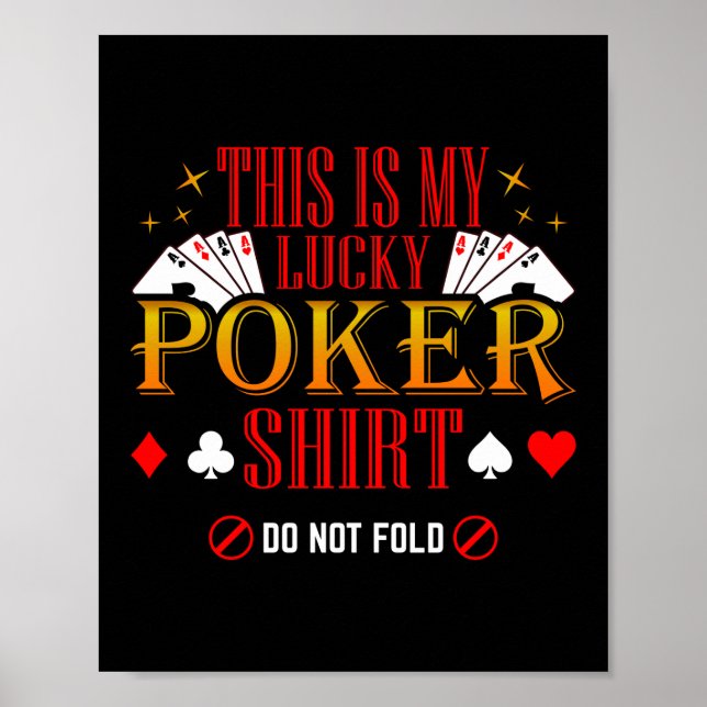 Poster Este É O Meu Poker De Camisas De Poker Casino (Frente)