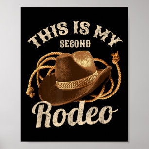 Poster Este É O Meu Segundo Rodeio Cowboy Que Engraçado C
