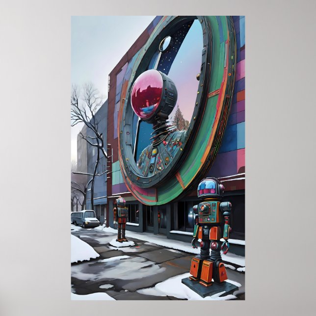 Poster Este é o mundo de um robô - Ken Gage Art (Frente)