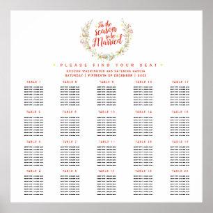 Poster Este é o plano de 20 mesas de casamento