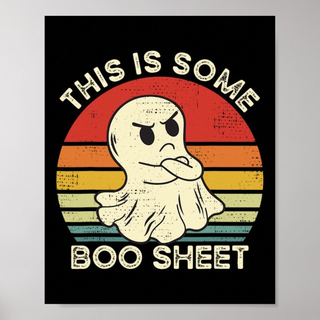 Poster Este É Um Bloco Engraçado Fantasma Retro Halloween (Frente)