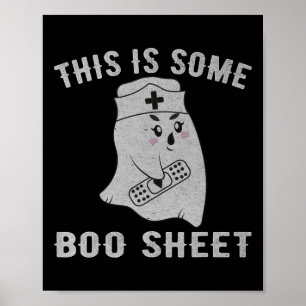 Poster Este É Um Boo Sheet Boo Ghost Divertido Halloween 