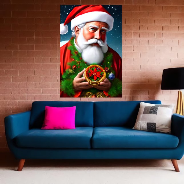 Poster Este é um retrato de Papai Noel | Arte AI (Criador carregado)