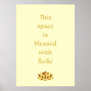 Poster Este espaço é abençoado com Reiki