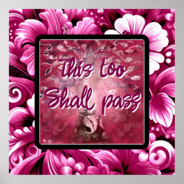 Poster Este Fato Também Deve Passar Por Abstrato Tree Cor