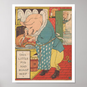 Poster Este leitão assado carne bovina 1879