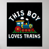 Este Menino Adora Locomotivas De Comboios E Vagão!