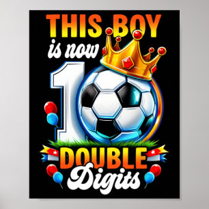 Poster Este Menino Agora 10 Algarismos Duplos Futebol 10