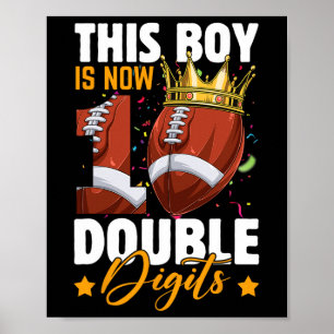 Poster Este Menino Agora 10 Dígitos Duplos De Futebol 10