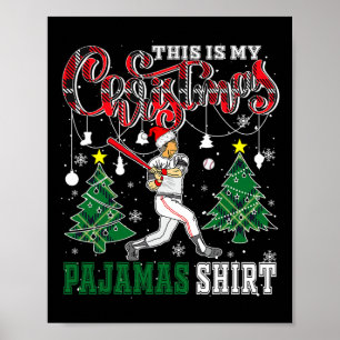 Poster Este Meu Natal Pajama Mostra Papais noeis Engraçad