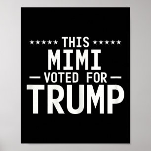 Poster Este Mimi Votou Pela Trump 2024 Vovó Orgulhosa Vot
