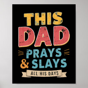 Poster Este Pai Reza E Lança Todos Os Seus Dias Com O Pai