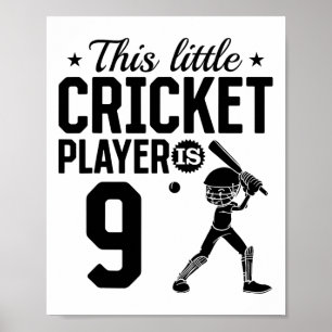 Poster Este pequeno jogador de críquete tem 9 anos - 9º B