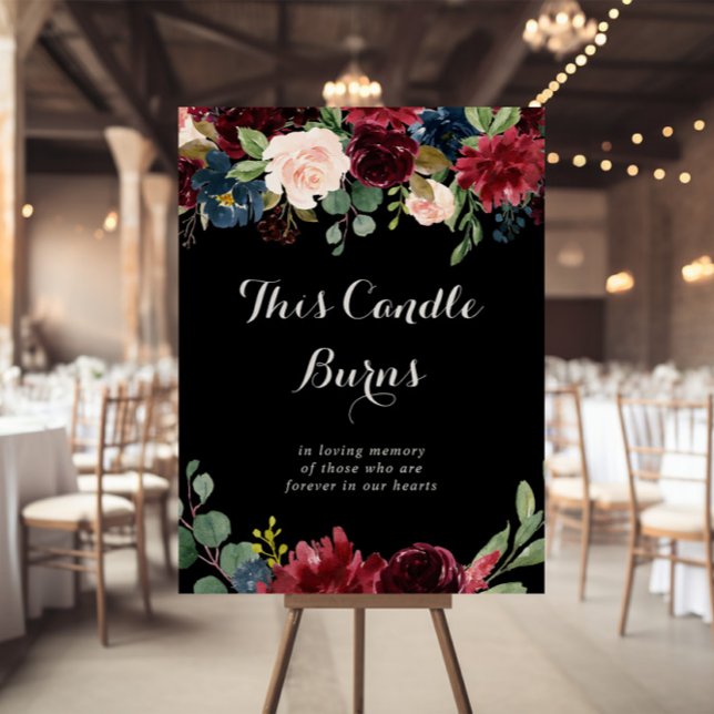 Poster Este Rústico Vela Botânica Negra Queimou Sinal (Criador carregado)