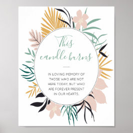 Poster Este Sinal de Casamento Memorial Tropical Arde