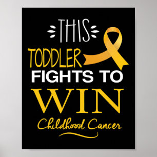 Poster Este Toddler para ganhar a Consciência do Cancer d