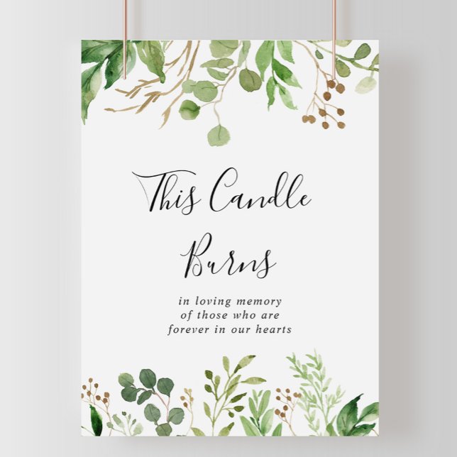 Poster Este Velas Queimaduras de Eucalipto Floral Simples (Criador carregado)