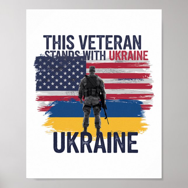 Poster Este Veterano Apoia a Ucrânia 2  (Frente)