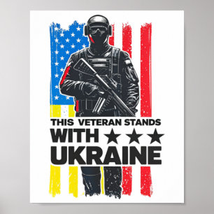 Poster Este Veterano Apoia a Ucrânia Apoie a Ucrânia V