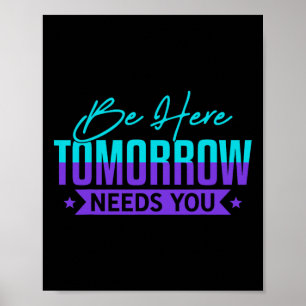 Poster Esteja Aqui Amanhã Presente De Sensibilização Para