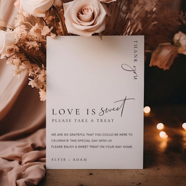 Poster Estelle Modern Minimal Love Is Sweet Favense Sign (Estelle Love Is Sweet Sign )