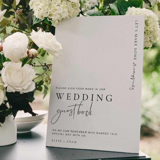 Poster Estelle Modern - Mínimo Sinal de Livro de Convidad (Estelle Wedding Guest Book Sign )