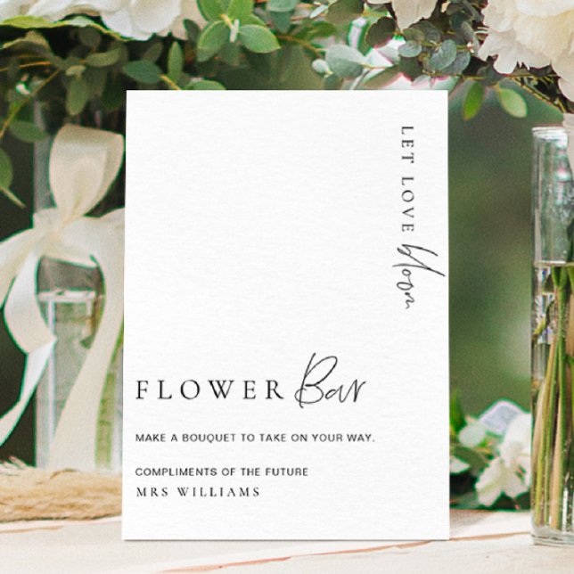 Poster Estelle Modern - Sinal de Bar Mínimo da Flor (Estelle Flower Bar Sign )