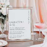 Poster Estelle Modern - Sinal Mínimo de Bebidas por Assin<br><div class="desc">Este cartaz de menu de bebidas inclui um título moderno de escrita de caligrafia e design minimalista. O cabeçalho de texto do script é uma imagem que não pode ser editada. A imagem de cabeçalho pode ser redimensionada para ajustado qualquer tamanho de poster. Todo o outro texto é totalmente editável....</div>