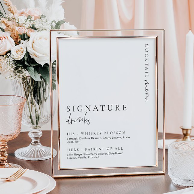 Poster Estelle Modern - Sinal Mínimo de Bebidas por Assin (Criador carregado)