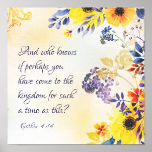Poster Ester 4:14 Venha ao Reino para esse período