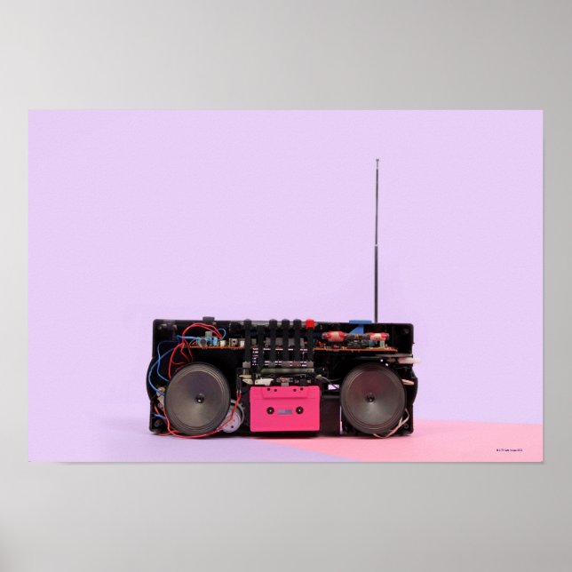 Pôster Estéreo portátil desmontado (Frente)