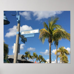 Poster Estero Blvd Fort Myers Beach Street Sign Photo