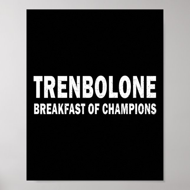 Poster Esteróide Para Musculação Trenbolone Café Da Manhã (Frente)