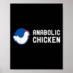 Poster Esteróides Anabólicos Frango Academia Fitness Musc