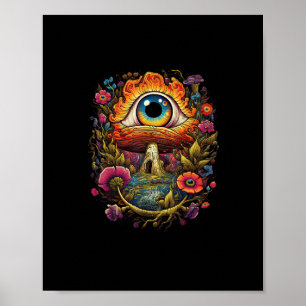 Poster Estética Cottagecore Cogumelo Goblincore Simples S