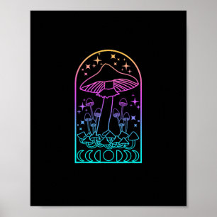 Poster Estética Cottagecore Goblincore Cogumelo Academia