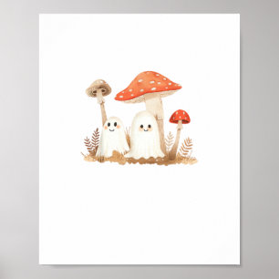 Poster Estética Cottagecore Goblincore Cogumelo Fofo Assu
