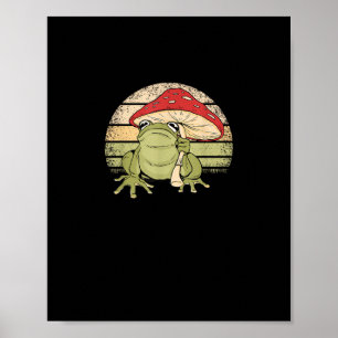 Poster Estética Cute Cottagecore Sapo Cogumelo Goblincor