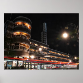 Poster Estética da Arquitetura Art Déco Viagem Indonésia